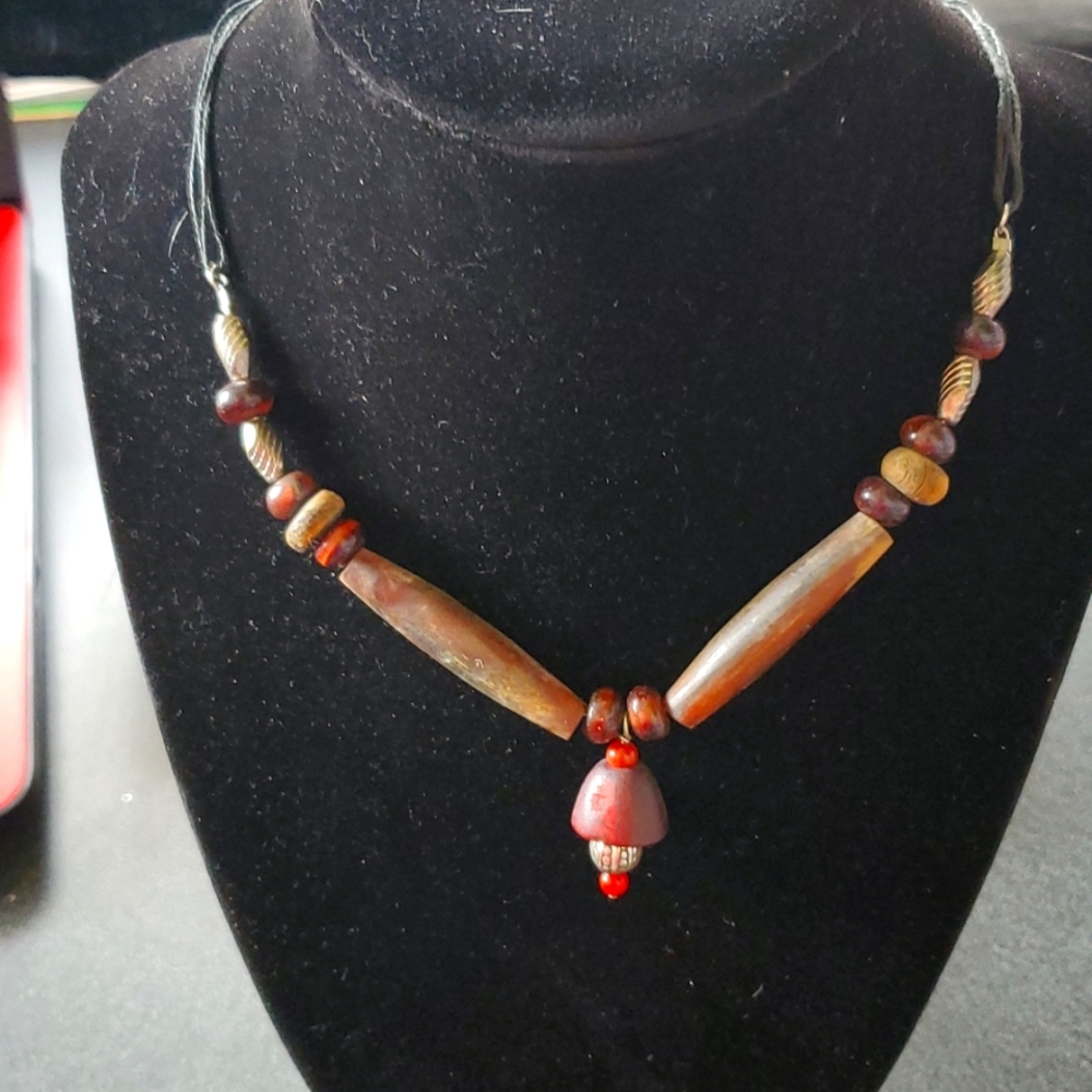 Carve horn necklace men's